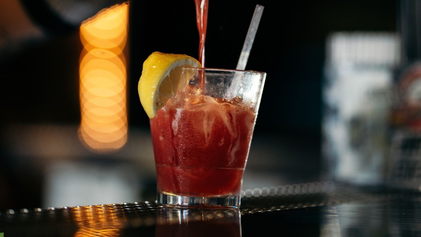 Cocktail being poured